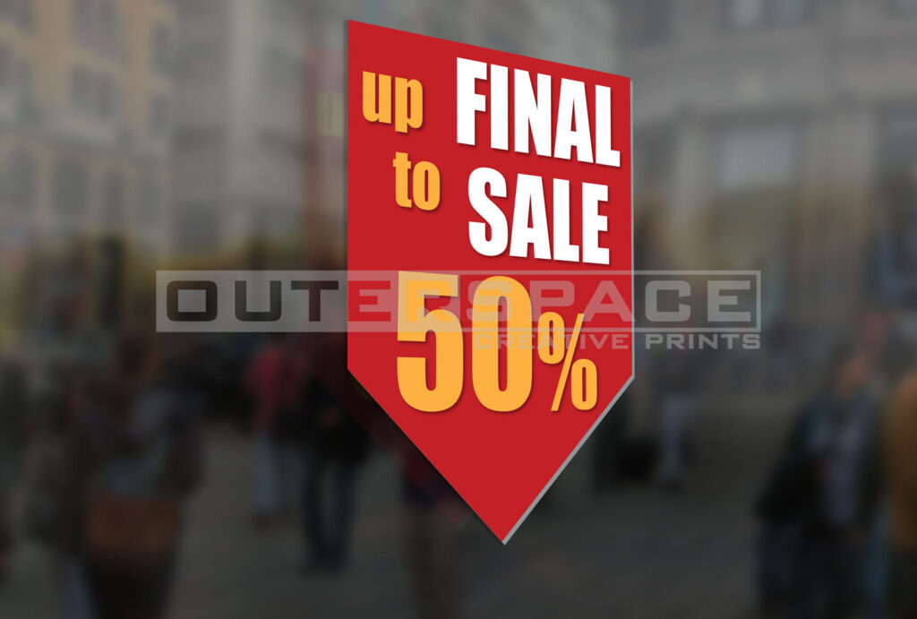 Αυτοκόλλητο εκπτώσεων "Final Sale up to 50%"