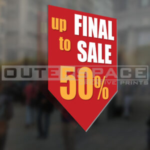 Αυτοκόλλητο εκπτώσεων "Final Sale up to 50%"