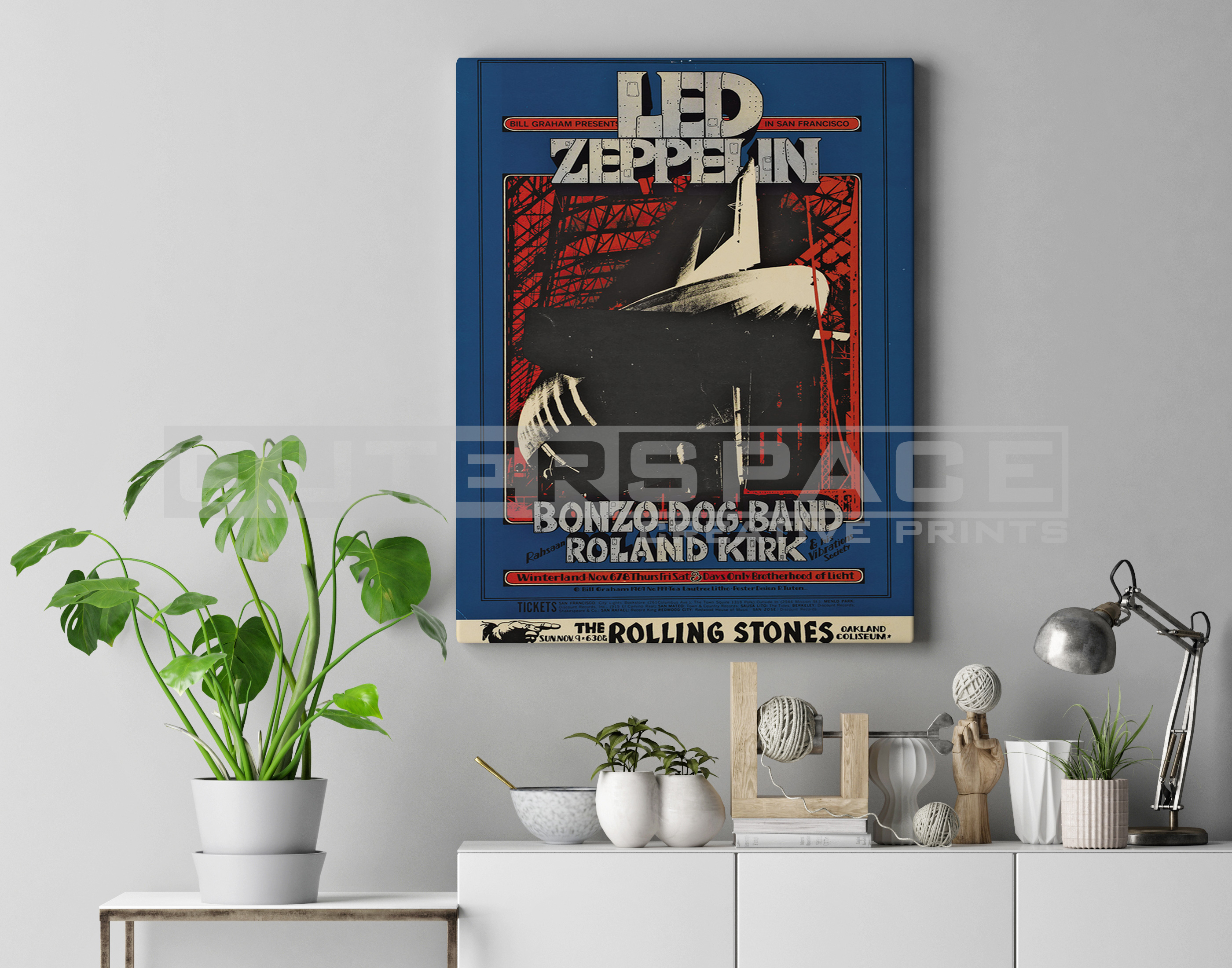Εκτύπωση σε καμβά αφίσα Led Zeppelin 1969