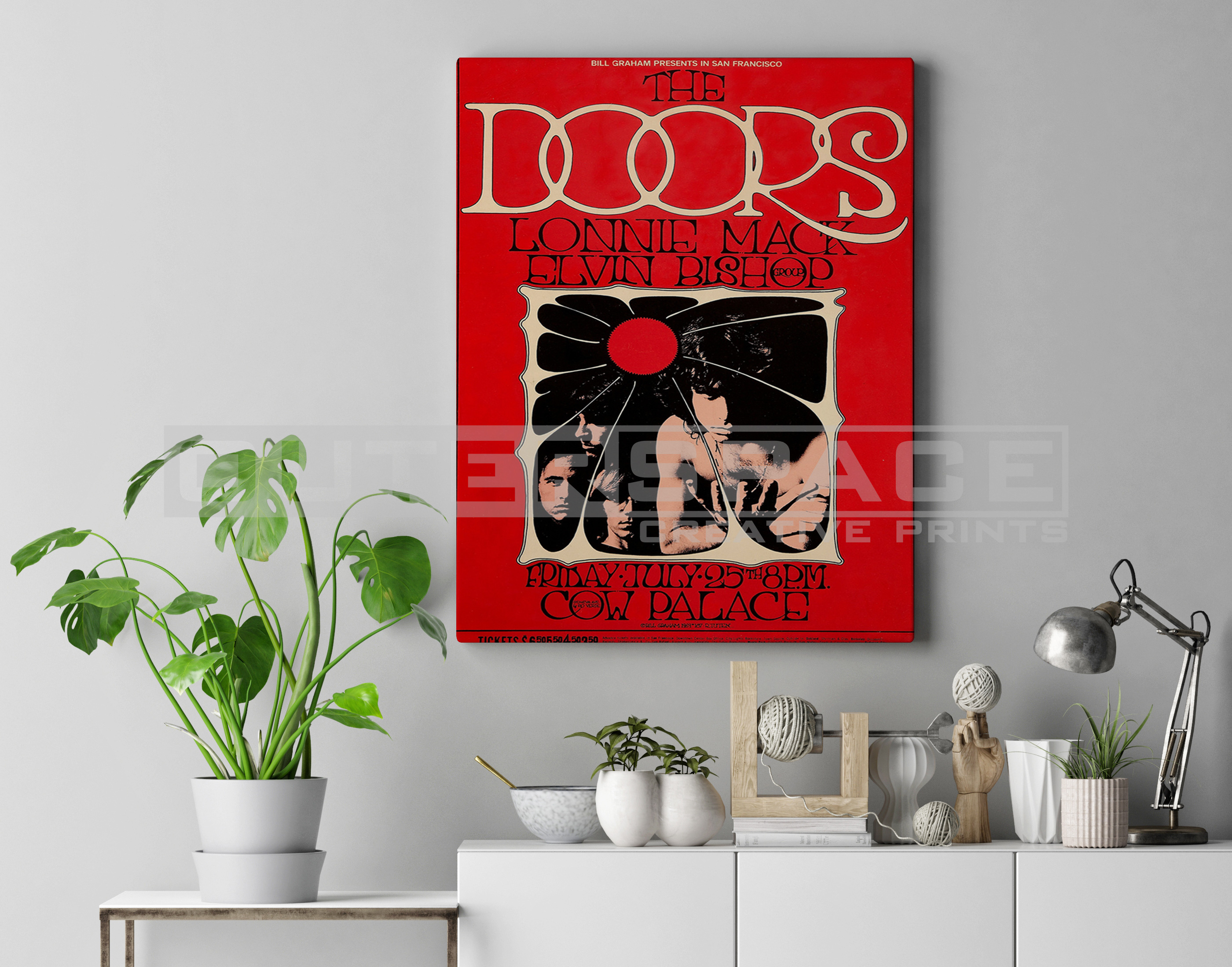 Εκτύπωση σε καμβά αφίσα The Doors 1968